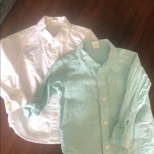 Gap White Oxford/Linen Mint-teal button up shirts